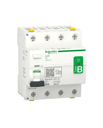A9Z64425 - Residual Current Circuit Breaker - 4P - 25A - 300mA - B-SI type | Alma Solar® Nr. 1 of online solar panels A9Z64425 - Residual Current Circuit Breaker - 4P - 25A - 300mA - B-SI type | Alma Solar® Nr. 1 of online solar panels