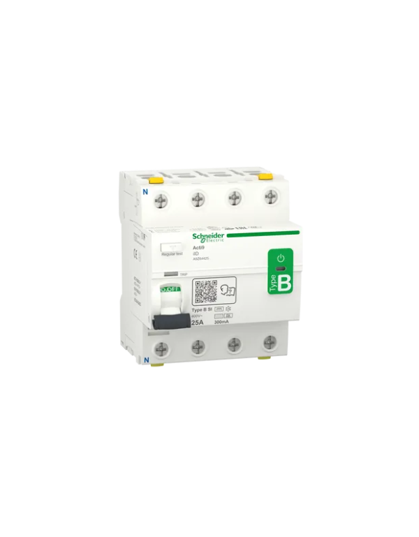 A9Z64425 - Residual Current Circuit Breaker - 4P - 25A - 300mA - B-SI type | Alma Solar® Nr. 1 of online solar panels A9Z64425 - Residual Current Circuit Breaker - 4P - 25A - 300mA - B-SI type | Alma Solar® Nr. 1 of online solar panels