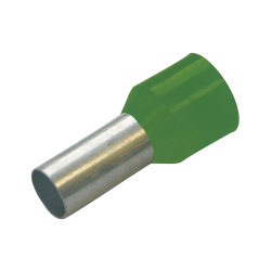 Haupa 270038 Insulated ferrules 6 mm² color series I, French, length 12 mm, green