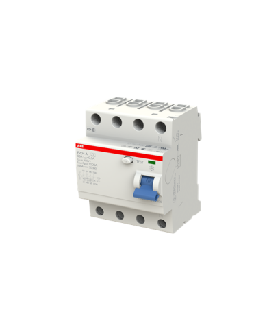 ABB F204A-63/0,3 FI Circuit breaker, 63A/0,3mA, 4-Pole ABB F204A-63/0,3 FI Circuit breaker, 63A/0,3mA, 4-Pole