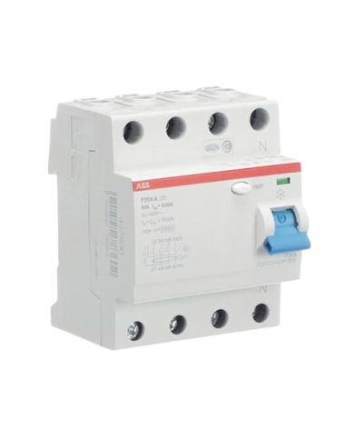 ABB 2CSF204101R1630 F204A-63/0,03 RCD A type 4 pole 63 A 0.03 A 230 V ABB 2CSF204101R1630 F204A-63/0,03 RCD A type 4 pole 63 A 0.03 A 230 V