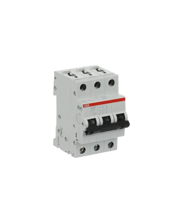 ABB S203M-C63 circuit breaker 3P 63A C-characteristic, 10 kA ABB S203M-C63 circuit breaker 3P 63A C-characteristic, 10 kA