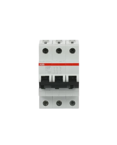 ABB S203M-C63 circuit breaker 3P 63A C-characteristic, 10 kA ABB S203M-C63 circuit breaker 3P 63A C-characteristic, 10 kA