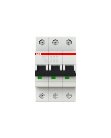 ABB S203M-C50 circuit breaker 3P 50A C-characteristic, 10 kA ABB S203M-C50 circuit breaker 3P 50A C-characteristic, 10 kA