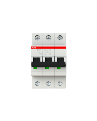 ABB S203M-B32 circuit breaker 3P 32A B-characteristic, 10 kA ABB S203M-B32 circuit breaker 3P 32A B-characteristic, 10 kA