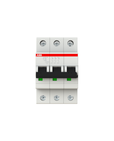ABB S203M-C32 circuit breaker 3P 32A C-characteristic, 10 kA ABB S203M-C32 circuit breaker 3P 32A C-characteristic, 10 kA