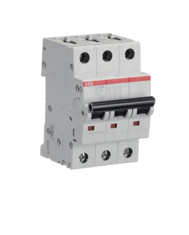 ABB S203M-C25 circuit breaker 3P 25A C-characteristic, 10 kA ABB S203M-C25 circuit breaker 3P 25A C-characteristic, 10 kA