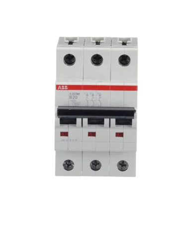 ABB S203M-B20 circuit breaker 3P 20A B-characteristic, 10 kA