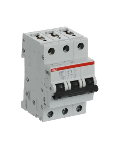 ABB S203M-B16 circuit breaker 3P 16A B-characteristic, 10 kA ABB S203M-B16 circuit breaker 3P 16A B-characteristic, 10 kA