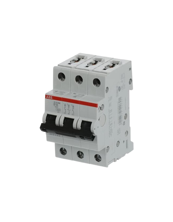 ABB S203M-B16 circuit breaker 3P 16A B-characteristic, 10 kA ABB S203M-B16 circuit breaker 3P 16A B-characteristic, 10 kA