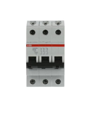 ABB S203M-B16 circuit breaker 3P 16A B-characteristic, 10 kA