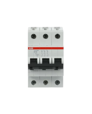ABB S203M-B10 circuit breaker 3P 10A B-characteristic, 10 kA
