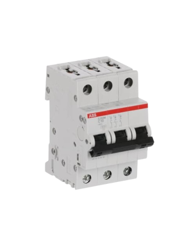 ABB S203M-C10 circuit breaker 3P 10A C-characteristic, 10 kA ABB S203M-C10 circuit breaker 3P 10A C-characteristic, 10 kA