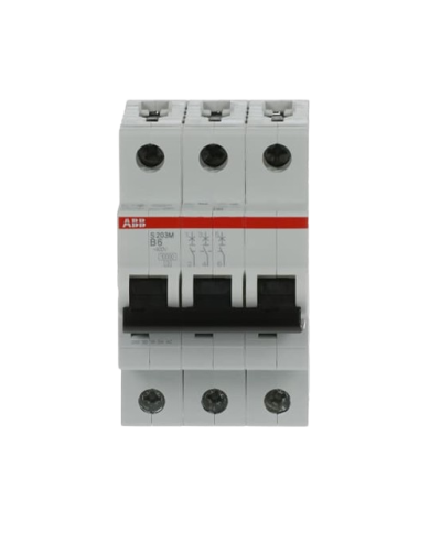 ABB S203M-B6 circuit breaker 3P 6A B-characteristic, 10 kA ABB S203M-B6 circuit breaker 3P 6A B-characteristic, 10 kA