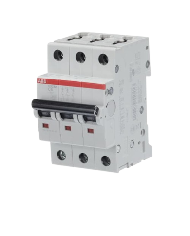 ABB S203M-C6 circuit breaker 3P 6A C-characteristic, 10 kA ABB S203M-C6 circuit breaker 3P 6A C-characteristic, 10 kA