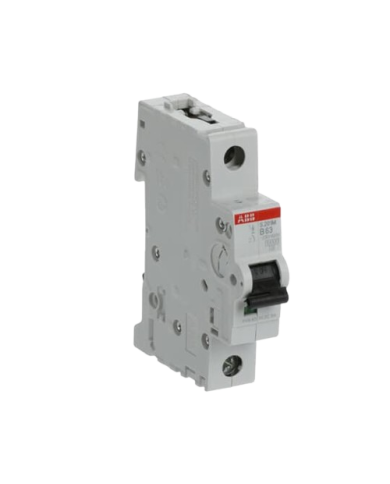 ABB S201M-B63 circuit breaker 1P 63A B-characteristic, 10 kA ABB S201M-B63 circuit breaker 1P 63A B-characteristic, 10 kA