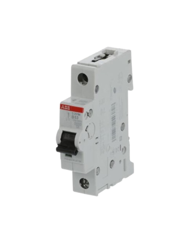 ABB S201M-B63 circuit breaker 1P 63A B-characteristic, 10 kA ABB S201M-B63 circuit breaker 1P 63A B-characteristic, 10 kA