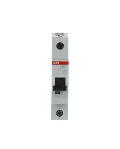 ABB S201M-C25 circuit breaker 1P 25A C-characteristic, 10 kA ABB S201M-C25 circuit breaker 1P 25A C-characteristic, 10 kA