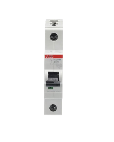 ABB S201M-B20 circuit breaker 1P 20A B-characteristic, 10 kA ABB S201M-B20 circuit breaker 1P 20A B-characteristic, 10 kA