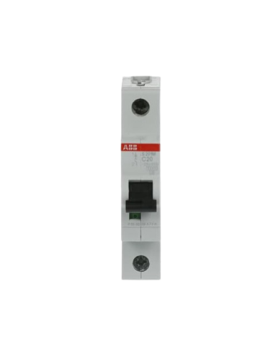 ABB S201M-C20 circuit breaker 1P 20A C-characteristic, 10 kA ABB S201M-C20 circuit breaker 1P 20A C-characteristic, 10 kA
