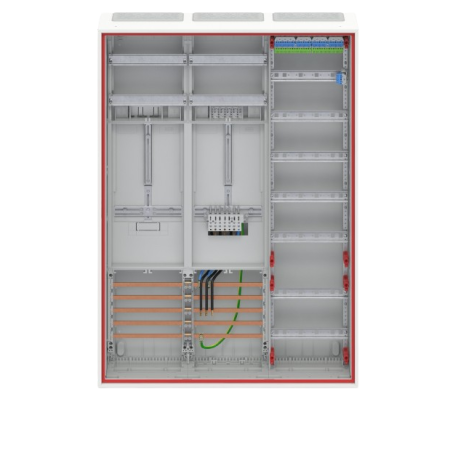 Striebel & John DD37V11VB Complete cabinet for 40A 1 meter & 1 reserve, 72 & 48TE, BH3, 3-field 16 mm²