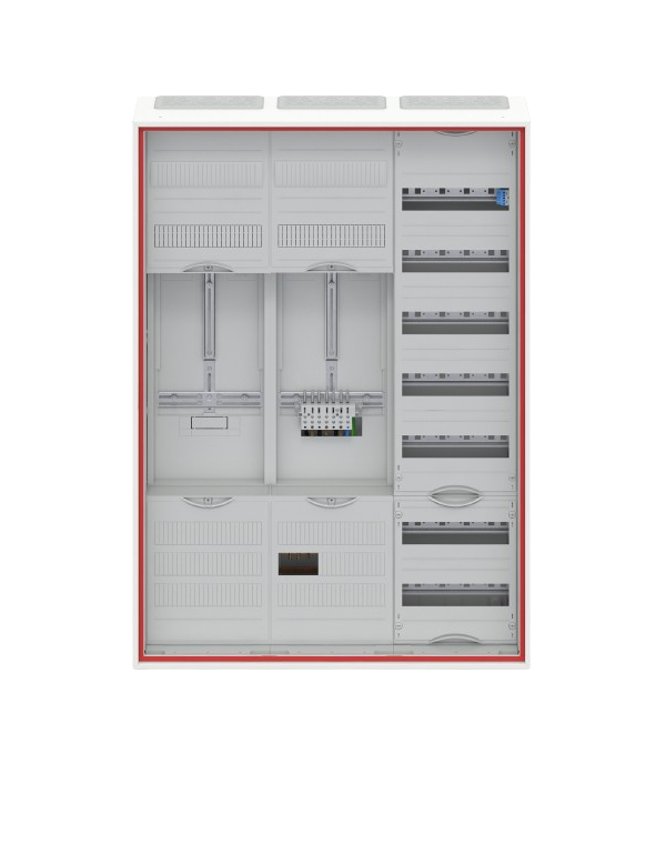 Striebel & John DD37V11VB Complete cabinet for 40A 1 meter & 1 reserve, 72 & 48TE, BH3, 3-field 16 mm²
