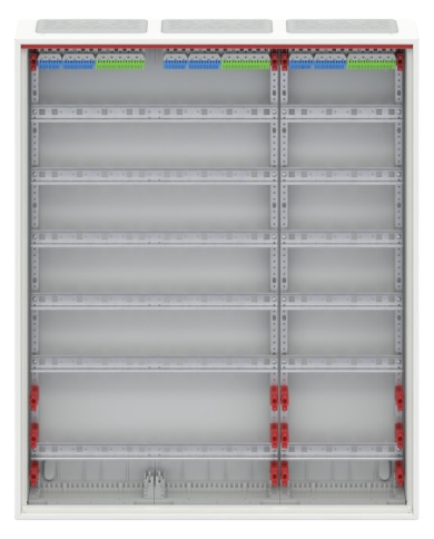 Striebel & John CA36V Wall-mounted small distribution board 6-row IP30, 800 x 950 x 160 mm, 216TE, 3-field