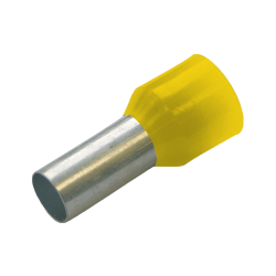 Haupa 270818 Insulated ferrules 6 mm² DIN color series, length 12 mm, yellow