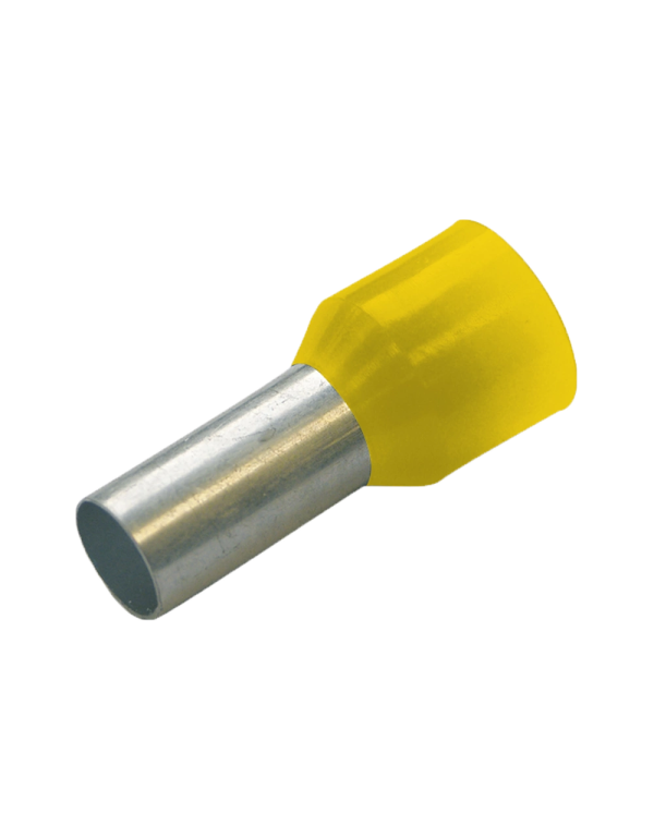 Haupa 270818 Insulated ferrules 6 mm² DIN color series, length 12 mm, yellow