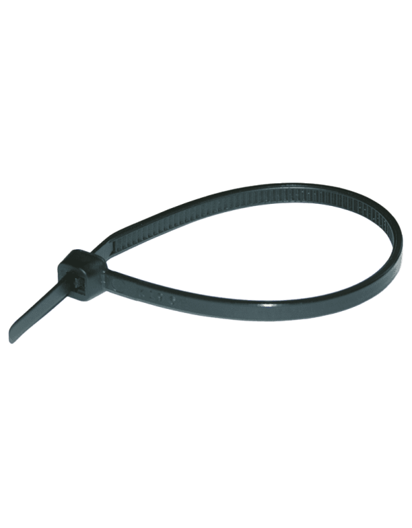 Cable ties black UV-resistant 203x4.6mm (pack of 100)
