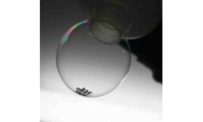 A tiny solar panel on a soap bubble A tiny solar panel on a soap bubble